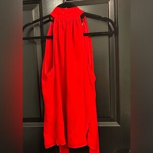 Brand New Lily SilkVibrant Red Sleeveless Halter Top. Size 2